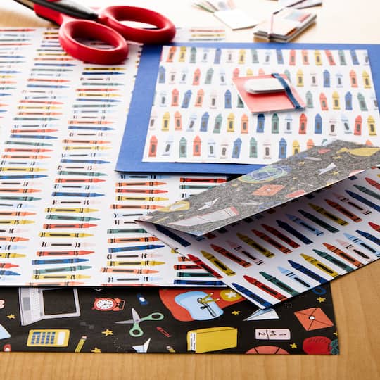 Back to School Double-Sided Cardstock Paper by Recollections™, 12" x 12"